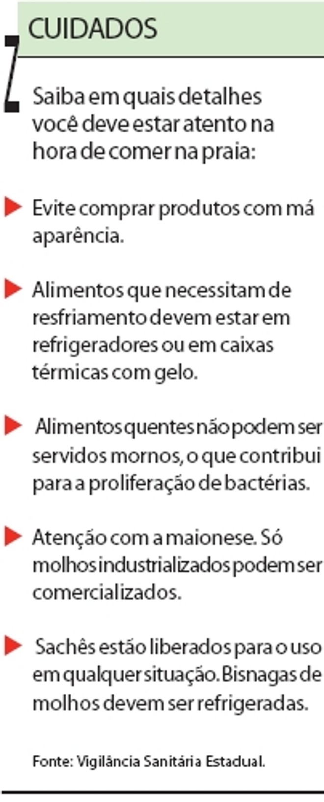 Veja em quais detalhes você deve estar atento na hora de comer na praia | 