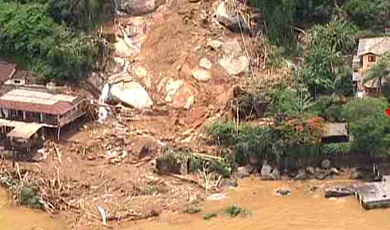 Desabamento em Angra dos Reis | Reprodução/TV Globo