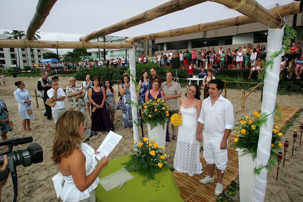 Casamento nas areias de Caiobá 4. | Pedro Serápio/Gazeta do Povo