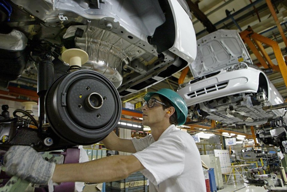 Fábrica da GM em São Caetano: produção de automóveis caiu 2,2% em novembro | Evaristo Sá/AFP