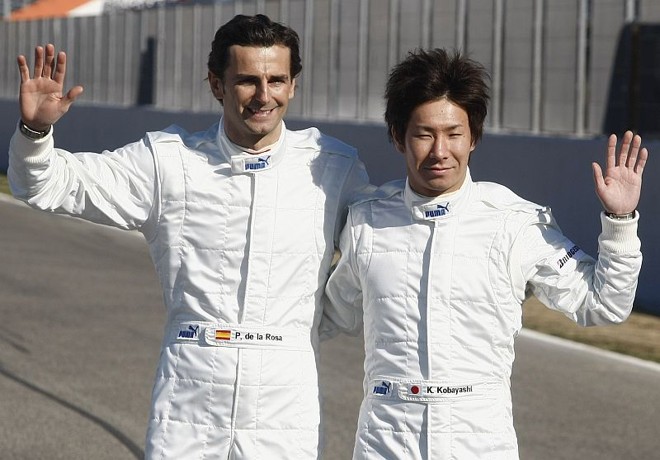 Pedro de la Rosa e Kamui Kobayashi são os responsáveis por guiar os carros da equipe suíça |