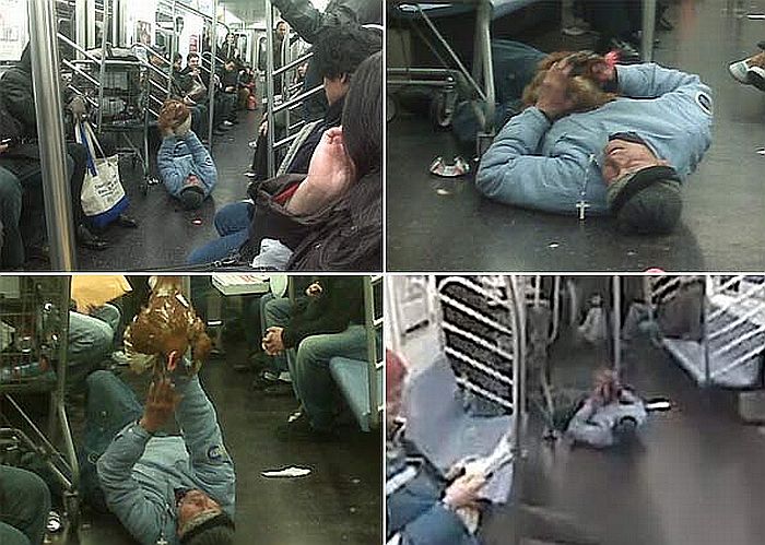 Agência investiga vídeo em que homem acaricia galinha em metrô | Reprodução