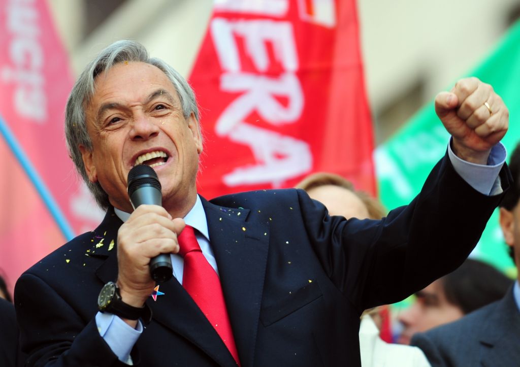 Piñera durante a campanha: fortuna estimada em US$ 1 bilhão pela revista Forbes | Martin Bernetti/AFP