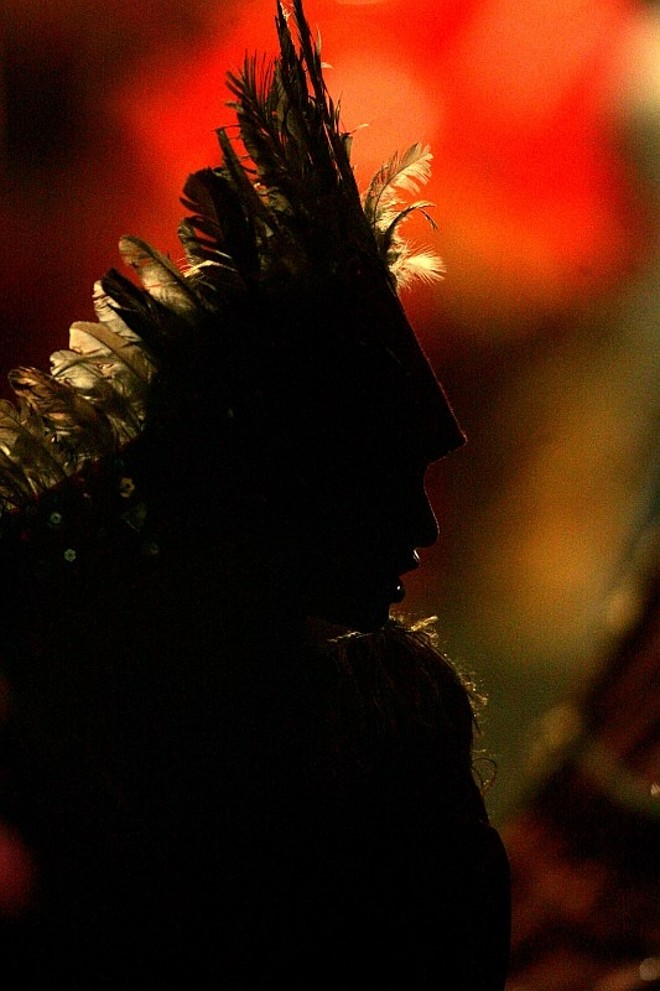 Folião em um dos blocos de Antonina | 