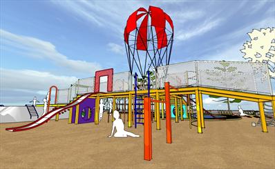 O novo parque de diversões ocupará 1.380 metros quadrados no centro do Passeio Público | Divulgação/Prefeitura de Curitiba