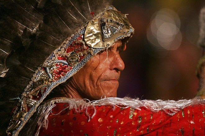 Folião em um dos blocos de Antonina | 