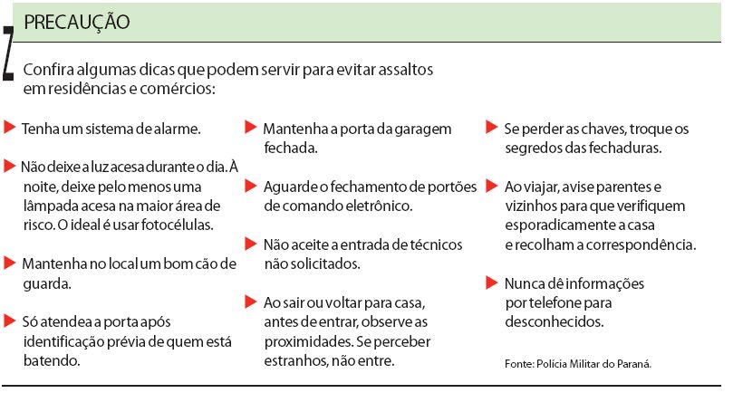 Confira algumas dicas para evitar assaltos |
