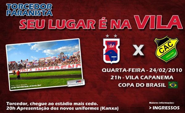 Site do Paraná convoca torcedores para apresentação de uniformes e jogo contra o Cerâmica | Divulgação
