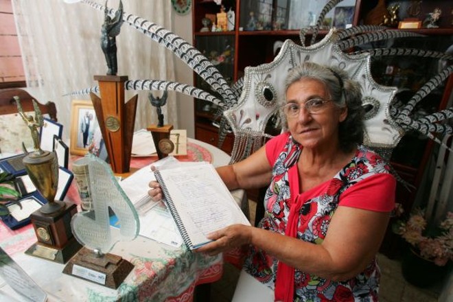 Sambista -Luci Cardoso Tavares é uma espécie de patrimônio histórico vivo da folia parnanguara. 