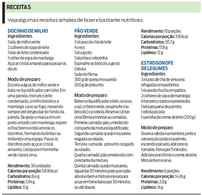 Veja algumas receitas nutritivas e fáceis de fazer |