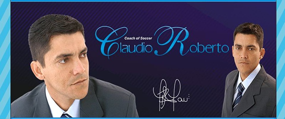 Cláudio Roberto utiliza seu site como divulgação do trabalho e de pesquisas sobre futebol; A imagem mostrada é o cabeçalho da página pessoal do treinador | Reprodução/Site oficial do treinador Cláudio Roberto