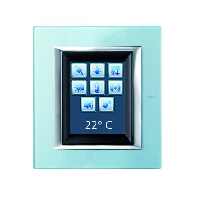 Linha Axolute Touch, da BTicino. Sistema de automação com touch screen. Preço sob consulta | 