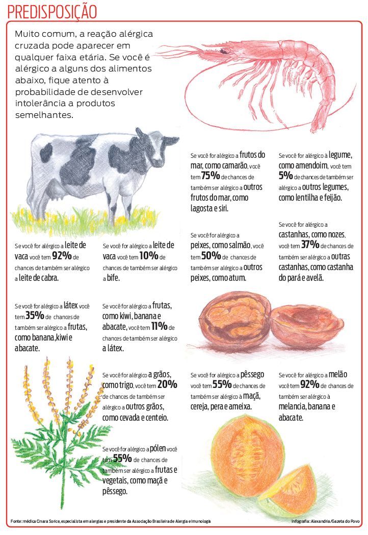 Reação alérgica cruzada |