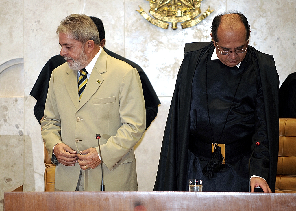 Lula e Gilmar Mendes, durante a abertura do ano no Judiciário | Antonio Cruz/ABr
