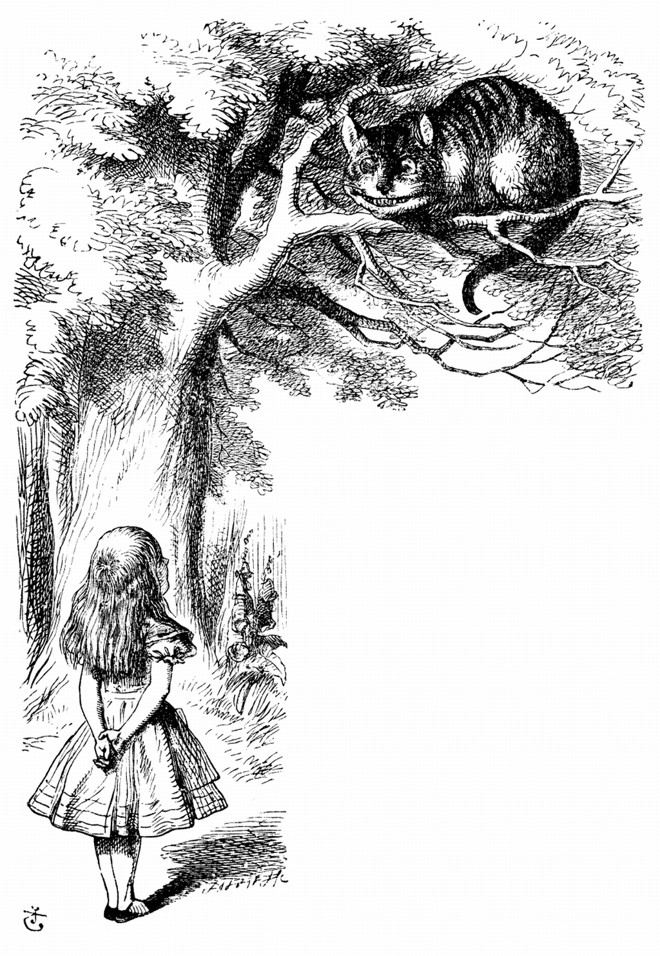 Ilustração de John Tenniel, responsável pelas imagens da edição original: ele e Carroll tiveram várias diferenças ao longo do trabalho, mas foi Alice que conduziu o artista à posteridade |