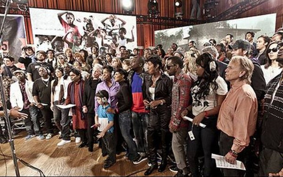 Artistas regravam "We are the world" em fevereiro de 2010 | Divulgação