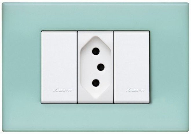 Linha Light, placa Verde Opalino, da BTicino | BTicino - Grupo Legrand /Divulgação