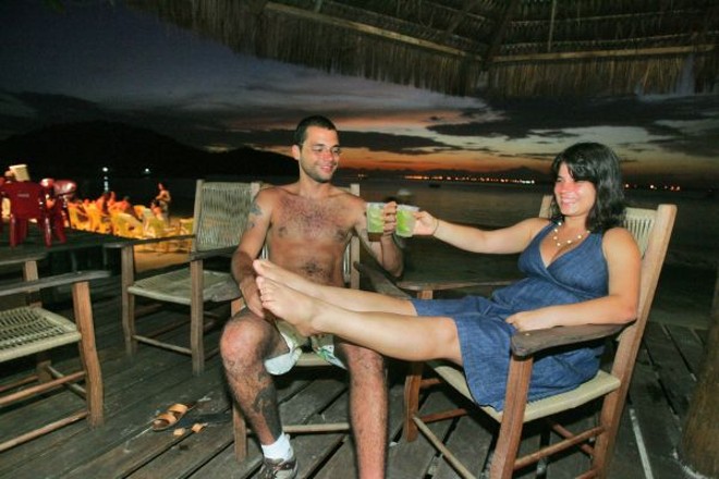 O casal Susan Grey e Guto Marchi | 