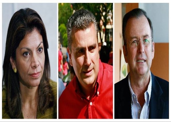 Os três princiais candidatos à eleição presidencial costarriquenha: Laura Chinchilla, Otto Guevara e Otton Solis | Reuters