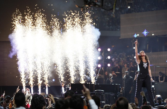 Alicia Keys, que recentemente esteve no Brasil, também fez o seu show |