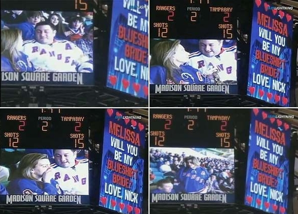 Mulher levantou e foi embora após namorado pedi-la em casamento em ginásio | Reprodução