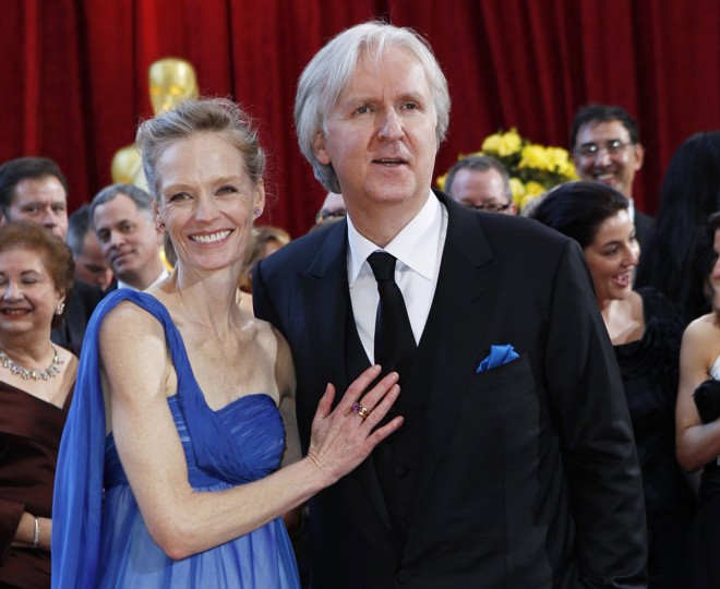 O diretor James Cameron e sua mulher Suzy Amis |
