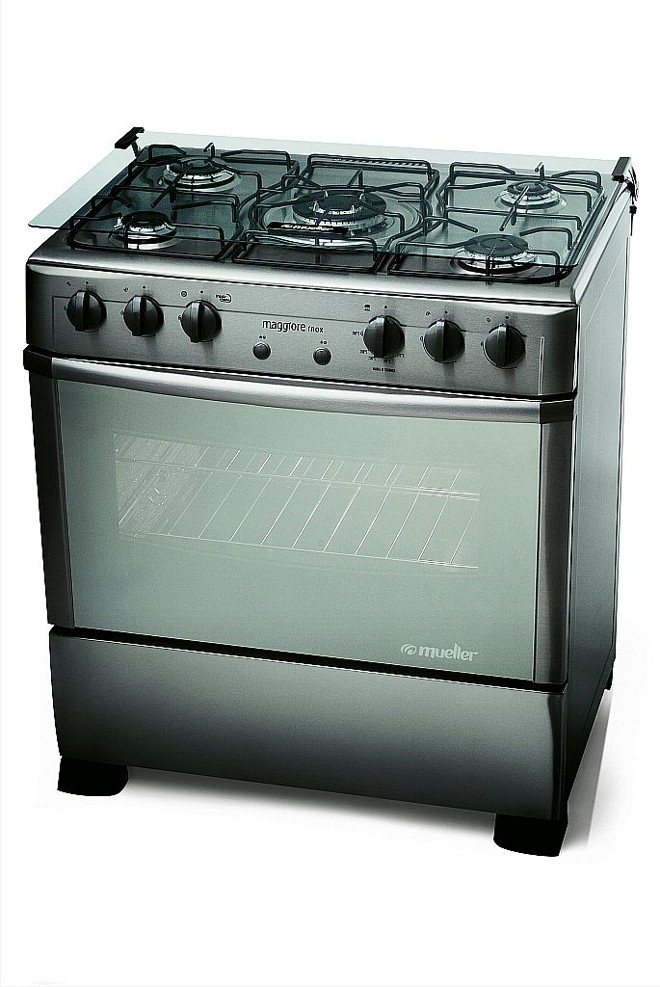 O modelo Maggiore da Mueller, com cinco bocas, tem o queimador central de tripla chama para facilitar o uso de panelas maiores. Preço sugerido: R$ 999 | 