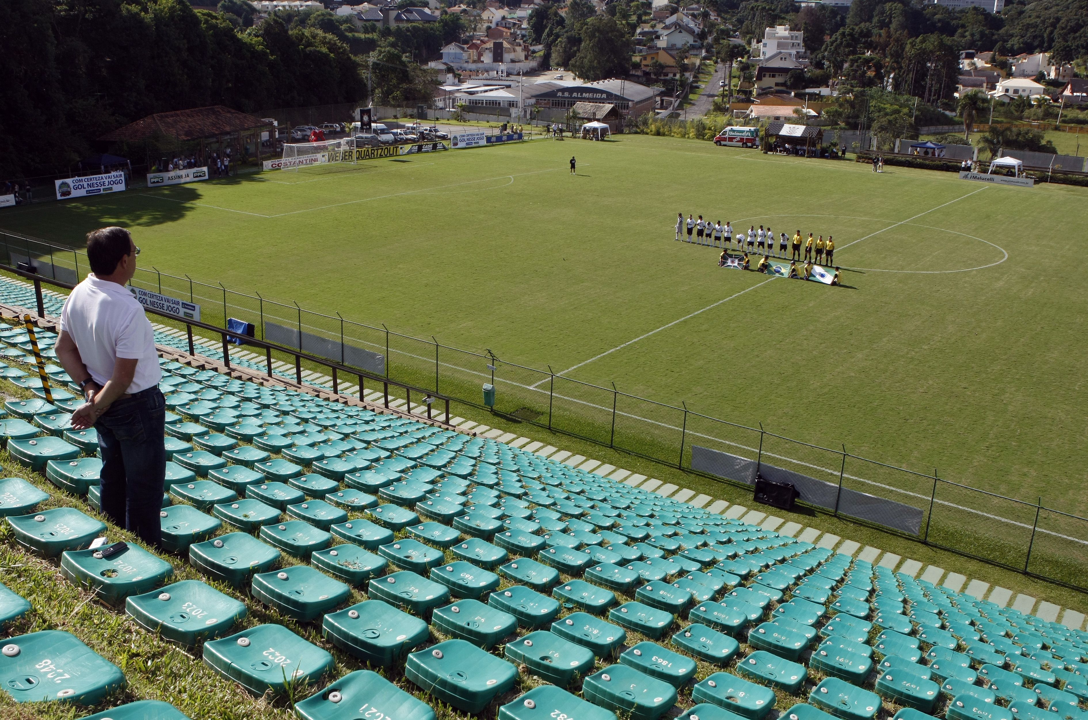 O Engenheiro Beltrão não apareceu ao Ecoestádio Janguito Malucelli para enfrentar o Corinthians-PR em Curitiba. O Timãozinho venceu por W.O. | Rodolfo Bührer / Agência de Notícias Gazeta do Povo