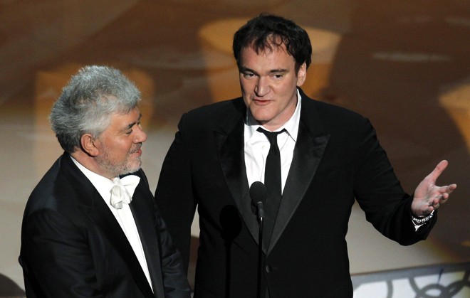 Os diretores Pedro Almodovar e Quentin Tarantino |