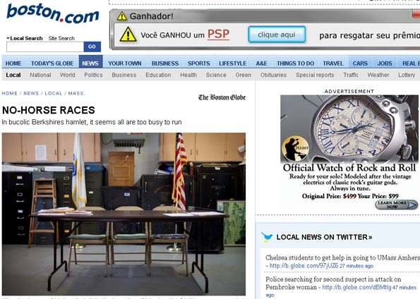 Em Hawley, ninguém apresentou candidatura a administrador da cidade | Reprodução/Boston Globe