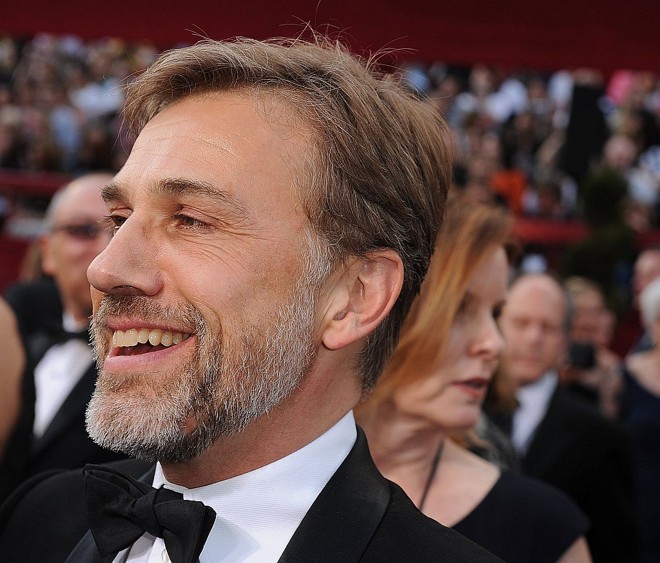 Christoph Waltz, uma das maiores barbadas da noite, levou o Oscar de melhor ator coadjuvante |