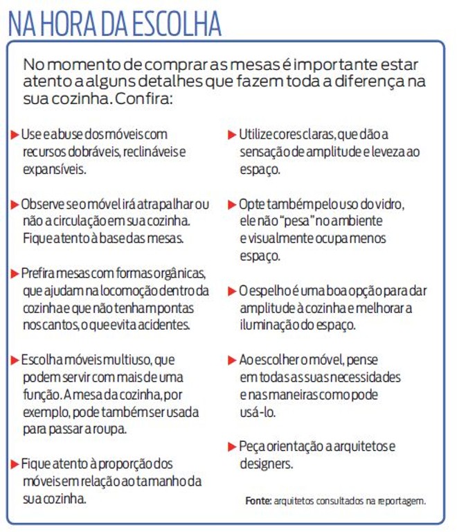 Confira dicas para a hota de comprar uma mesa | 