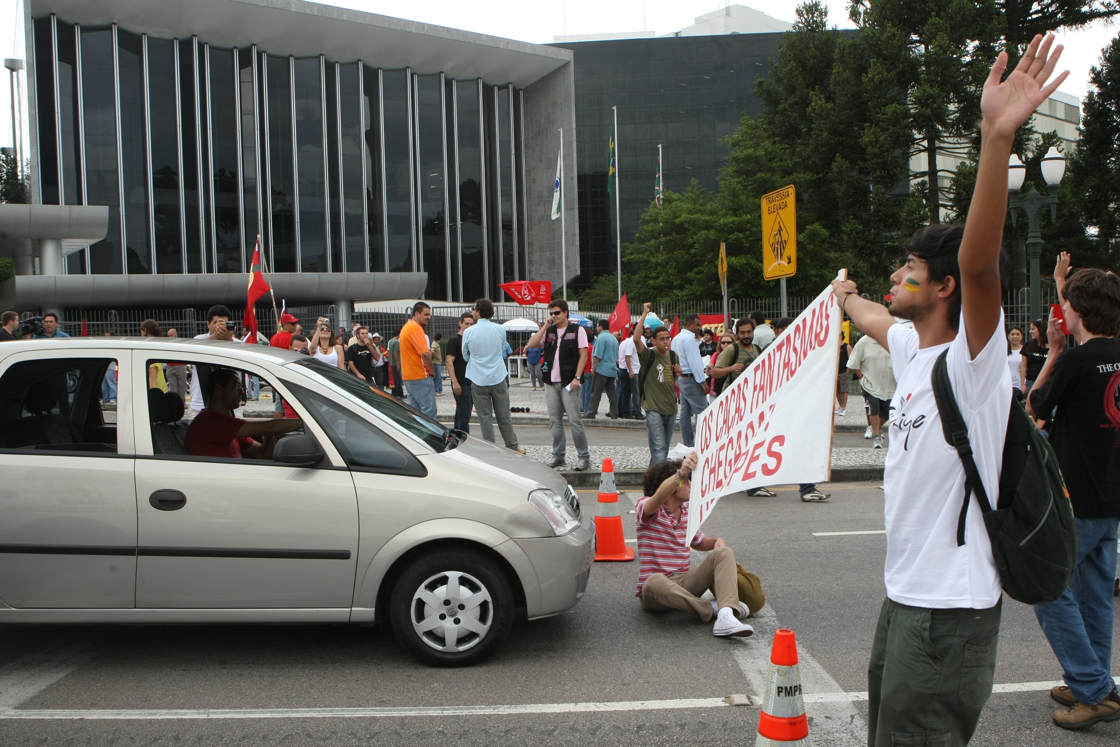O protesto foi pacífico e não houve registro de tumulto | Albari Rosa/Agência de Notícias da Gazeta do Povo