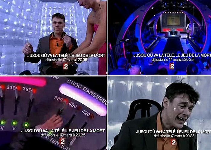 Falso programa que dá choque em participantes até a morte faz parte de documentário da TV francesa sobre limites das pessoas | Reprodução/2 TV