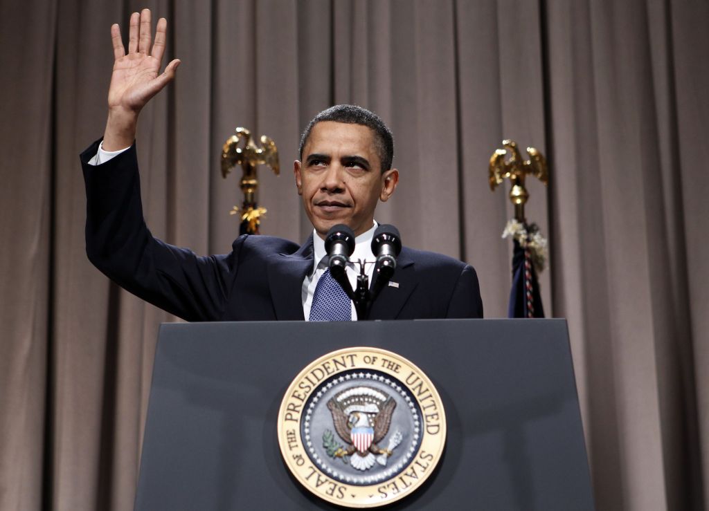 Obama durante discurso em Nova Iorque: ataque diante de plateia que incluía banqueiros | Jim Young/Reuters