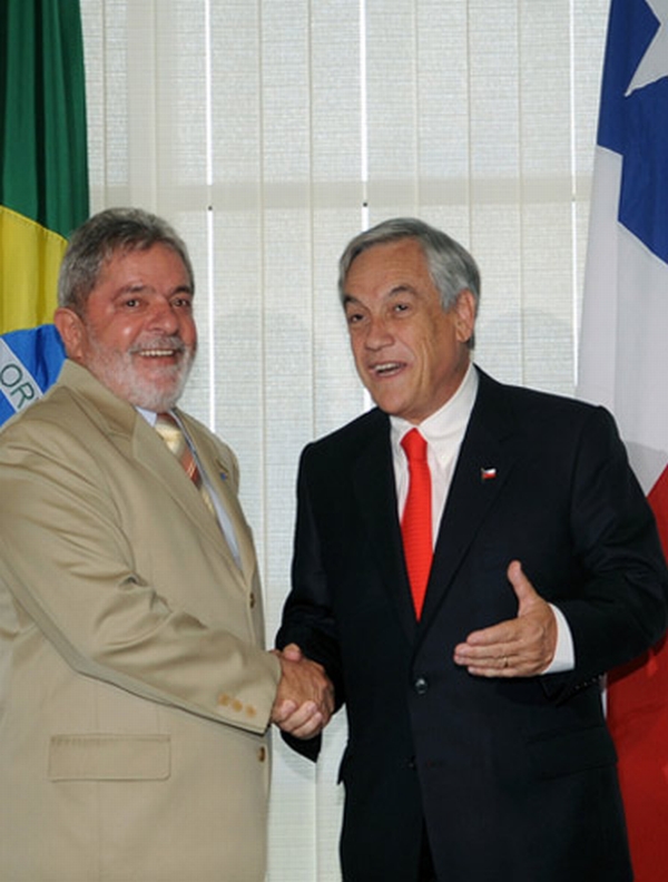 O presidente Luiz Inácio Lula da Silva recebe o presidente do Chile, Sebástian Piñera, no Palácio do Itamaraty nesta sexta-feira (9) | Agência Brasil