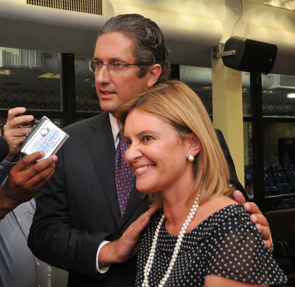 O governador eleito Rogério Rosso com a esposa, Karina Curi | Jocemar Gonçalves/Jornal de Brasília