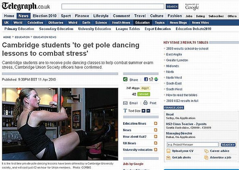 Estudantes de Cambridge pagarão 2 libras (cerca de R$ 5) por hora aula | Reprodução/Telegraph.co.uk