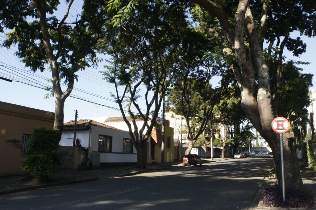 Via tem pouca circulação de veículos e imóveis com locação comercial entre R$ 10 e R$ 13 o metro quadrado | Aniele Nascimento/ Gazeta do Povo