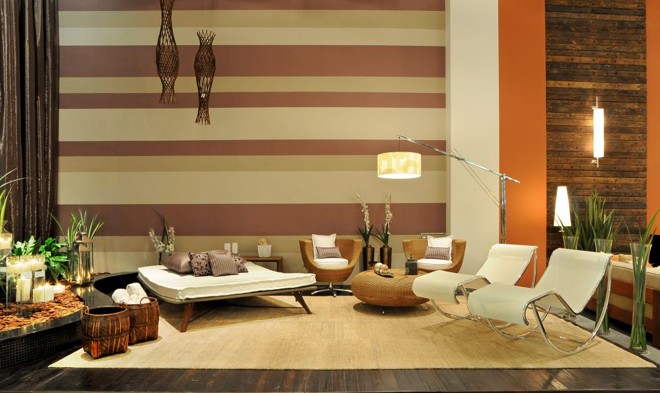 O Espaço Zen dos arquitetos Rafael Egg e Eliana Cunha une o moderno e o rústico. Tons de uva e verde dão base ao espaço e trazem harmonia e uma sensação de paz | 