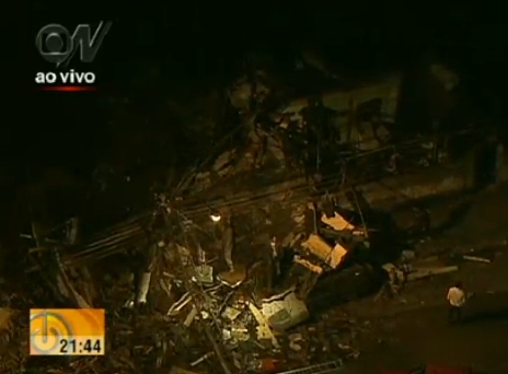 Local do novo deslizamento em Niterói | Reprodução/ Globo News