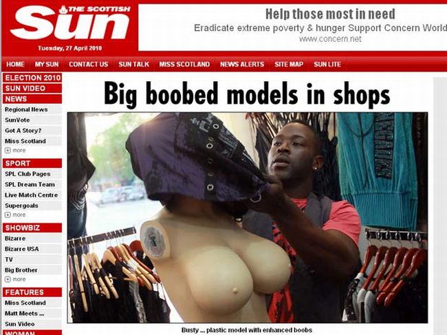 Funcionário muda vitrine em Miami para agradar clientes turbinadas | Reprodução/The Sun