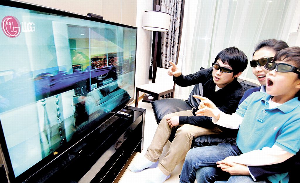 Imagem publicitária da tevê 3D da LG coreana: vale a pena se endividar para ver a Copa? | Divulgação