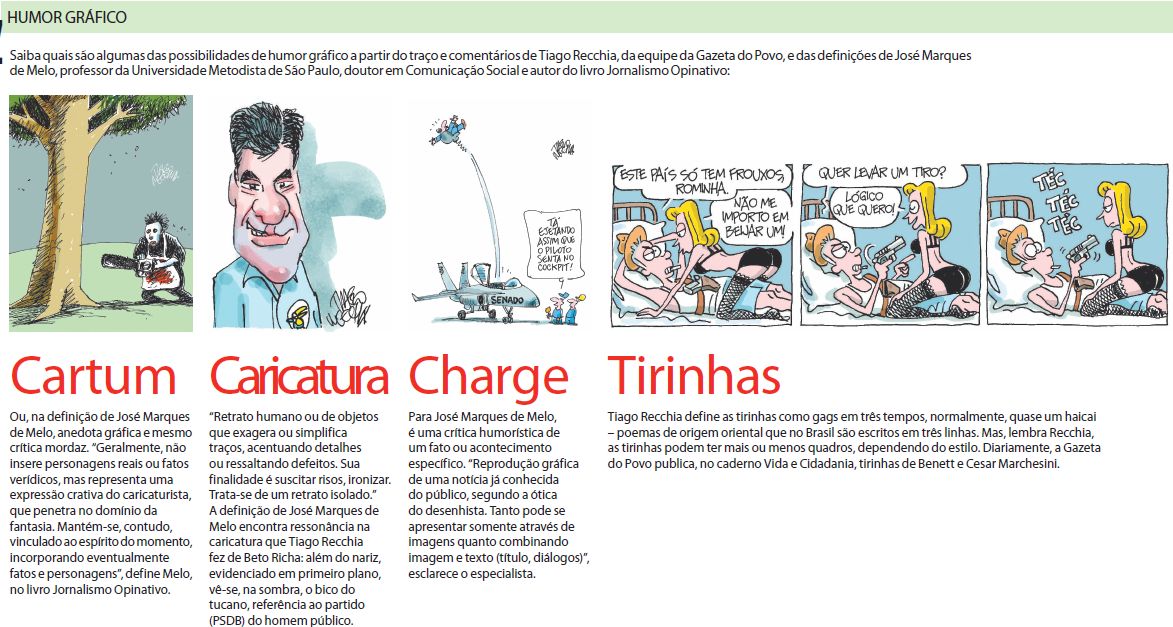 Conheca algumas possibilidades do humor gráfico |