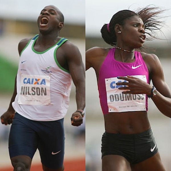 Nilson de Oliveira André (200 m) e Muizat Odumosu (400 m com barreiras)foram campeões em Maringá | Fernando Pilatos/CBAt