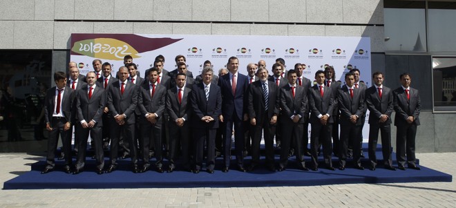 Todo o elenco da Fúria durante apresentação oficial para a Copa do Mundo | 