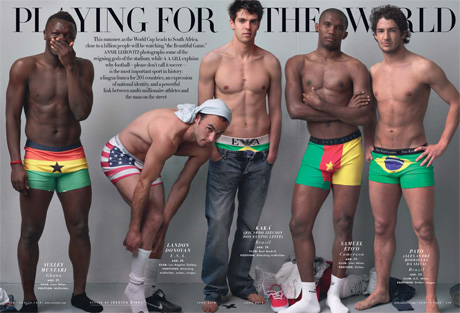 Muntari (Gana), Donavan (EUA), Kaká (Brasil), Eto´o (Camarões) e Alexandre Pato (Brasil) | Reprodução