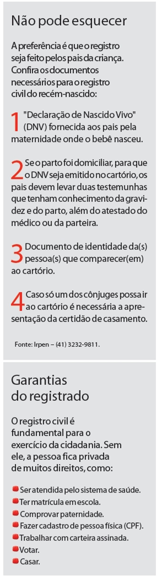 Confira os documentos necessários para o registro civil do recém-nascido |