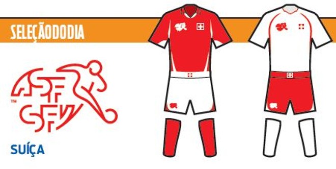 Veja o uniforme da seleção da Suíça | 