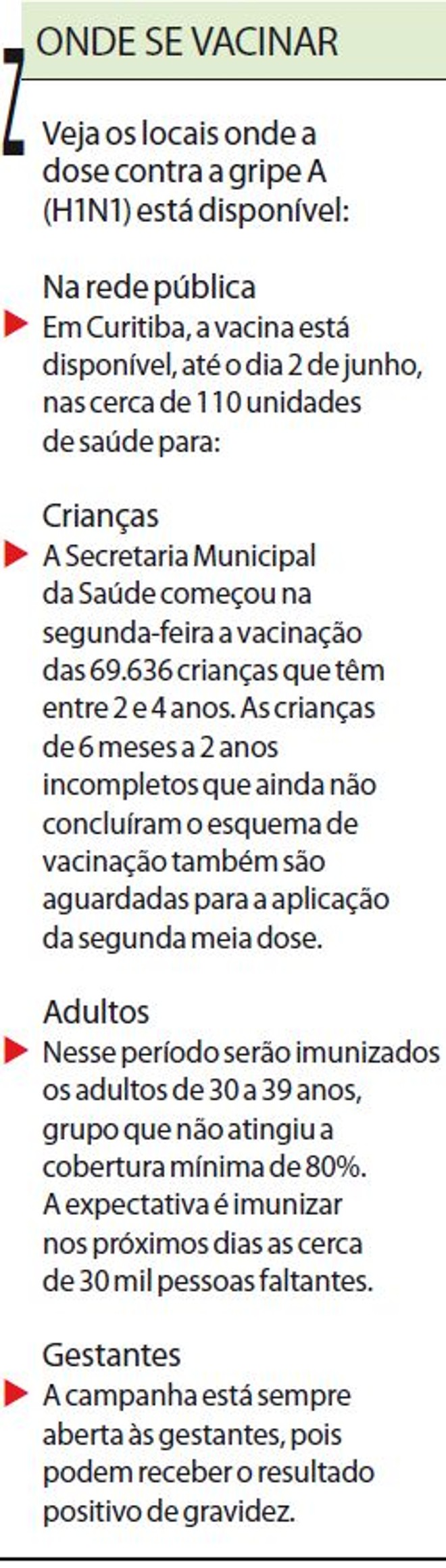 Veja os locais onde a dose da gripe A está disponível |